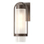 Hubbardton Forge 2023 Coastal Bronze Frosted Glass (FD) Alcove Small Outdoor Sconce