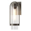 Hubbardton Forge 2023 Coastal Dark Smoke Clear Glass (ZM) Alcove Small Outdoor Sconce