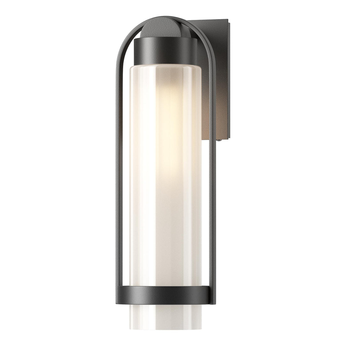 Hubbardton Forge 2023 Coastal Black Frosted Glass (FD) Alcove Medium Outdoor Sconce