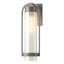 Hubbardton Forge 2023 Coastal Burnished Steel Frosted Glass (FD) Alcove Medium Outdoor Sconce