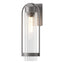 Hubbardton Forge 2023 Coastal Burnished Steel Clear Glass (ZM) Alcove Medium Outdoor Sconce