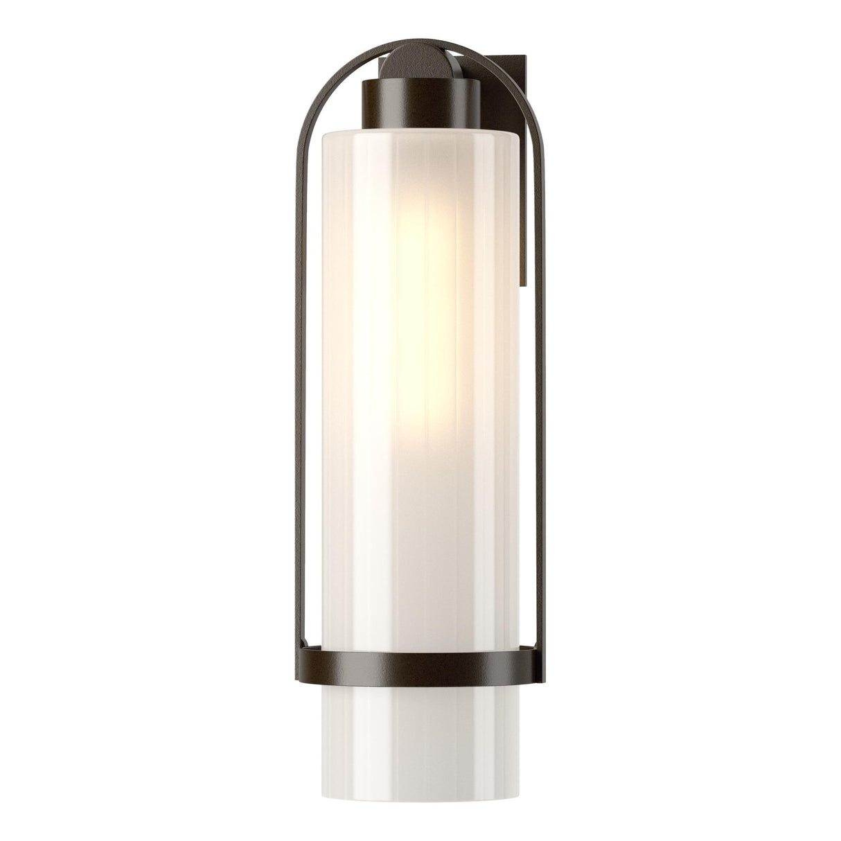 Hubbardton Forge 2023 Coastal Oil Rubbed Bronze Frosted Glass (FD) Alcove Large Outdoor Sconce