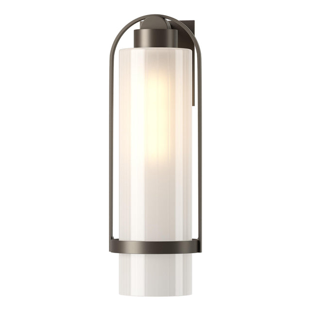 Hubbardton Forge 2023 Coastal Dark Smoke Frosted Glass (FD) Alcove Large Outdoor Sconce