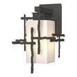 Hubbardton Forge 2023 Coastal Natural Iron Opal Glass (GG) Tura Small Outdoor Sconce