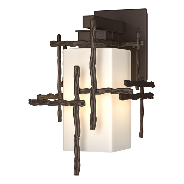 Hubbardton Forge 2023 Coastal Bronze Opal Glass (GG) Tura Small Outdoor Sconce