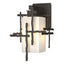 Hubbardton Forge 2023 Coastal Dark Smoke Opal Glass (GG) Tura Small Outdoor Sconce