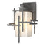 Hubbardton Forge 2023 Coastal Burnished Steel Opal Glass (GG) Tura Small Outdoor Sconce