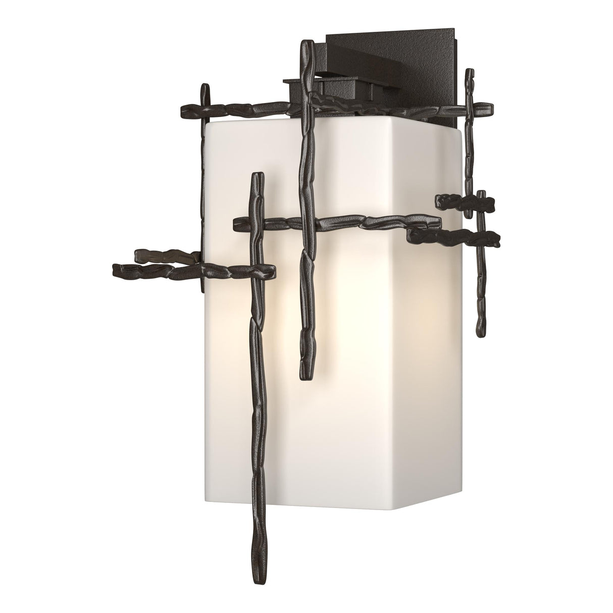Hubbardton Forge 2023 Coastal Oil Rubbed Bronze Opal Glass (GG) Tura Large Outdoor Sconce