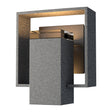 Hubbardton Forge 2018 Coastal Natural Iron Coastal Oil Rubbed Bronze Clear Glass (ZM) Shadow Box Small Outdoor Sconce