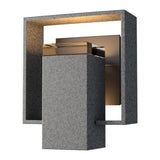 Hubbardton Forge 2018 Coastal Natural Iron Coastal Oil Rubbed Bronze Clear Glass (ZM) Shadow Box Small Outdoor Sconce