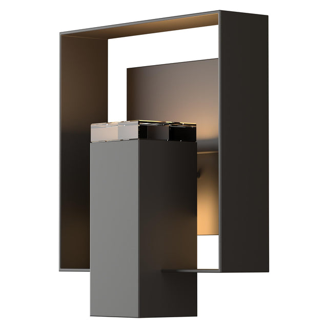 Hubbardton Forge 2018 Coastal Oil Rubbed Bronze Coastal Oil Rubbed Bronze Clear Glass (ZM) Shadow Box Outdoor Sconce