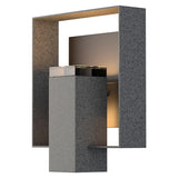 Hubbardton Forge 2018 Coastal Natural Iron Coastal Oil Rubbed Bronze Clear Glass (ZM) Shadow Box Outdoor Sconce