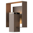Hubbardton Forge 2018 Coastal Bronze Coastal Oil Rubbed Bronze Clear Glass (ZM) Shadow Box Outdoor Sconce
