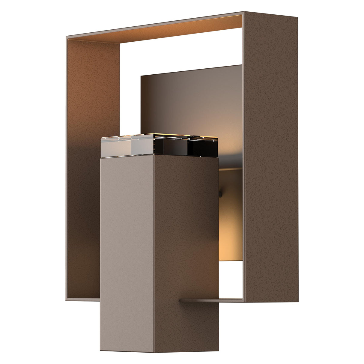 Hubbardton Forge 2018 Coastal Bronze Coastal Oil Rubbed Bronze Clear Glass (ZM) Shadow Box Outdoor Sconce