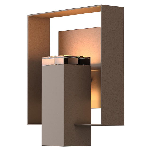 Hubbardton Forge 2018 Coastal Bronze Coastal Bronze Clear Glass (ZM) Shadow Box Outdoor Sconce