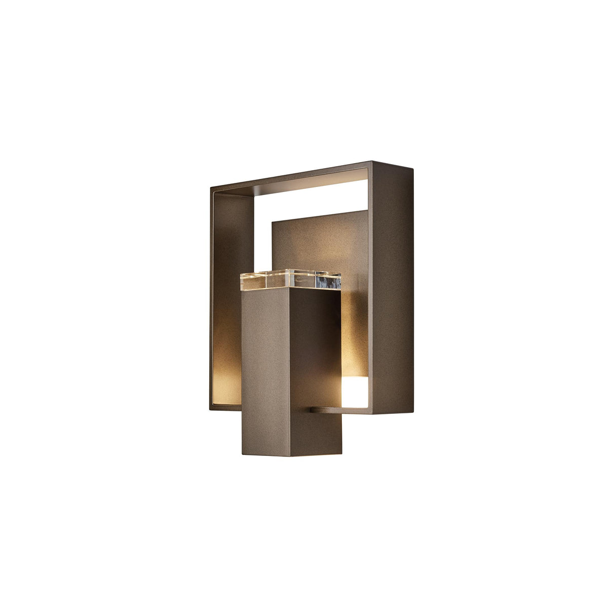 Hubbardton Forge 2018 Coastal Bronze Coastal Bronze Clear Glass (ZM) Shadow Box Outdoor Sconce
