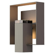 Hubbardton Forge 2018 Coastal Dark Smoke Coastal Oil Rubbed Bronze Clear Glass (ZM) Shadow Box Outdoor Sconce