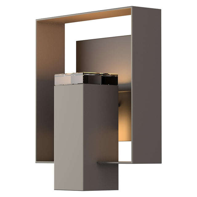 Hubbardton Forge 2018 Coastal Dark Smoke Coastal Oil Rubbed Bronze Clear Glass (ZM) Shadow Box Outdoor Sconce