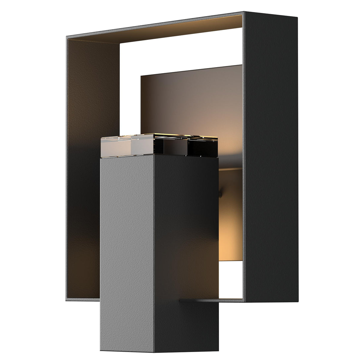 Hubbardton Forge 2018 Coastal Black Coastal Oil Rubbed Bronze Clear Glass (ZM) Shadow Box Outdoor Sconce