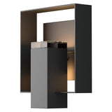 Hubbardton Forge 2018 Coastal Black Coastal Oil Rubbed Bronze Clear Glass (ZM) Shadow Box Outdoor Sconce