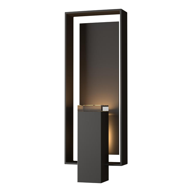 Hubbardton Forge 2018 Coastal Oil Rubbed Bronze Coastal Oil Rubbed Bronze Clear Glass (ZM) Shadow Box Large Outdoor Sconce