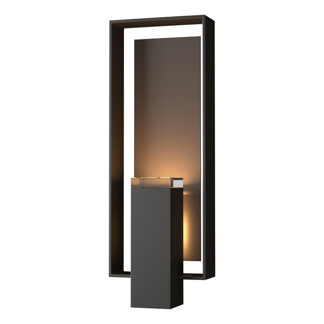 Hubbardton Forge 2018 Coastal Oil Rubbed Bronze Coastal Dark Smoke Clear Glass (ZM) Shadow Box Large Outdoor Sconce