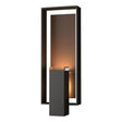 Hubbardton Forge 2018 Coastal Oil Rubbed Bronze Coastal Bronze Clear Glass (ZM) Shadow Box Large Outdoor Sconce