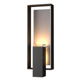 Hubbardton Forge 2018 Coastal Oil Rubbed Bronze Coastal Burnished Steel Clear Glass (ZM) Shadow Box Large Outdoor Sconce