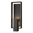 Hubbardton Forge 2018 Coastal Oil Rubbed Bronze Coastal Black Clear Glass (ZM) Shadow Box Large Outdoor Sconce