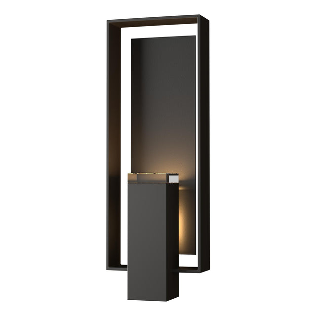 Hubbardton Forge 2018 Coastal Oil Rubbed Bronze Coastal Black Clear Glass (ZM) Shadow Box Large Outdoor Sconce