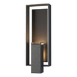 Hubbardton Forge 2018 Coastal Natural Iron Coastal Oil Rubbed Bronze Clear Glass (ZM) Shadow Box Large Outdoor Sconce