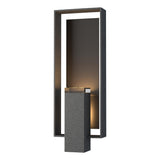 Hubbardton Forge 2018 Coastal Natural Iron Coastal Oil Rubbed Bronze Clear Glass (ZM) Shadow Box Large Outdoor Sconce