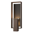 Hubbardton Forge 2018 Coastal Bronze Coastal Oil Rubbed Bronze Clear Glass (ZM) Shadow Box Large Outdoor Sconce