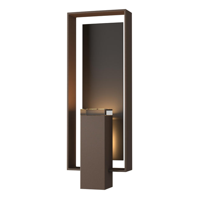 Hubbardton Forge 2018 Coastal Bronze Coastal Oil Rubbed Bronze Clear Glass (ZM) Shadow Box Large Outdoor Sconce