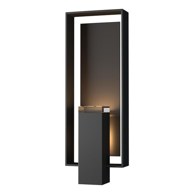 Hubbardton Forge 2018 Coastal Black Coastal Oil Rubbed Bronze Clear Glass (ZM) Shadow Box Large Outdoor Sconce