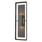 Hubbardton Forge 2020 Coastal Oil Rubbed Bronze Coastal Oil Rubbed Bronze Clear Glass (ZM) Shadow Box Tall Outdoor Sconce