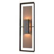 Hubbardton Forge 2020 Coastal Oil Rubbed Bronze Coastal Bronze Clear Glass (ZM) Shadow Box Tall Outdoor Sconce