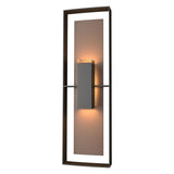 Hubbardton Forge 2020 Coastal Oil Rubbed Bronze Coastal Bronze Clear Glass (ZM) Shadow Box Tall Outdoor Sconce