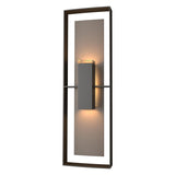 Hubbardton Forge 2020 Coastal Oil Rubbed Bronze Coastal Dark Smoke Clear Glass (ZM) Shadow Box Tall Outdoor Sconce