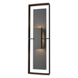 Hubbardton Forge 2020 Coastal Oil Rubbed Bronze Coastal Black Clear Glass (ZM) Shadow Box Tall Outdoor Sconce