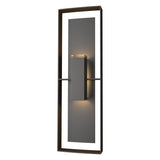 Hubbardton Forge 2020 Coastal Oil Rubbed Bronze Coastal Black Clear Glass (ZM) Shadow Box Tall Outdoor Sconce