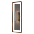 Hubbardton Forge 2020 Coastal Bronze Coastal Oil Rubbed Bronze Clear Glass (ZM) Shadow Box Tall Outdoor Sconce