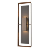 Hubbardton Forge 2020 Coastal Bronze Coastal Oil Rubbed Bronze Clear Glass (ZM) Shadow Box Tall Outdoor Sconce
