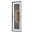 Hubbardton Forge 2020 Coastal Dark Smoke Coastal Oil Rubbed Bronze Clear Glass (ZM) Shadow Box Tall Outdoor Sconce
