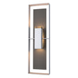 Hubbardton Forge 2020 Coastal Burnished Steel Coastal Oil Rubbed Bronze Clear Glass (ZM) Shadow Box Tall Outdoor Sconce