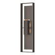 Hubbardton Forge 2023 Coastal Oil Rubbed Bronze Coastal Dark Smoke Clear Glass (ZM) Shadow Box Extra Tall Sconce