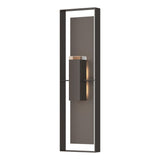 Hubbardton Forge 2023 Coastal Oil Rubbed Bronze Coastal Dark Smoke Clear Glass (ZM) Shadow Box Extra Tall Sconce