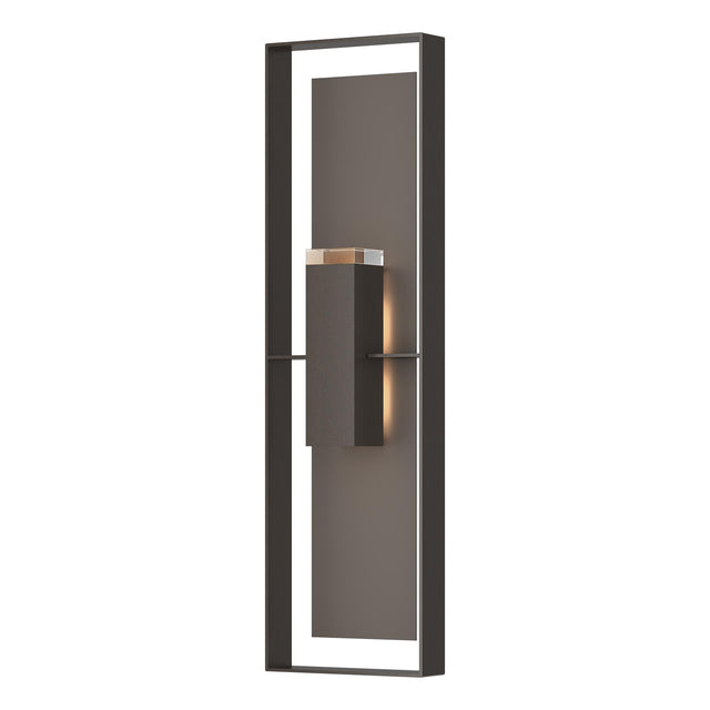 Hubbardton Forge 2023 Coastal Oil Rubbed Bronze Coastal Dark Smoke Clear Glass (ZM) Shadow Box Extra Tall Sconce