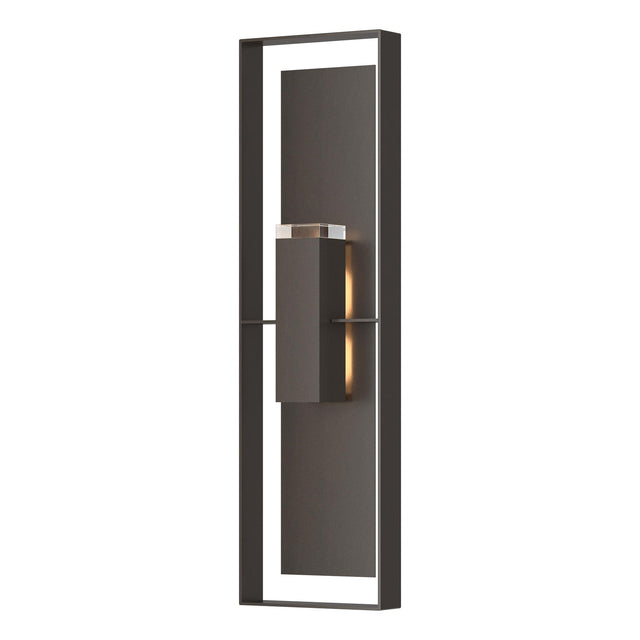 Hubbardton Forge 2023 Coastal Oil Rubbed Bronze Coastal Oil Rubbed Bronze Clear Glass (ZM) Shadow Box Extra Tall Sconce
