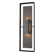 Hubbardton Forge 2020 Coastal Black Coastal Oil Rubbed Bronze Clear Glass (ZM) Shadow Box Tall Outdoor Sconce
